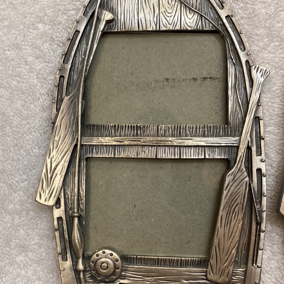 Vintage Sixtress Pewter Double Photo Frames - 3X2 Lot of 2 - Picture 4 of 6